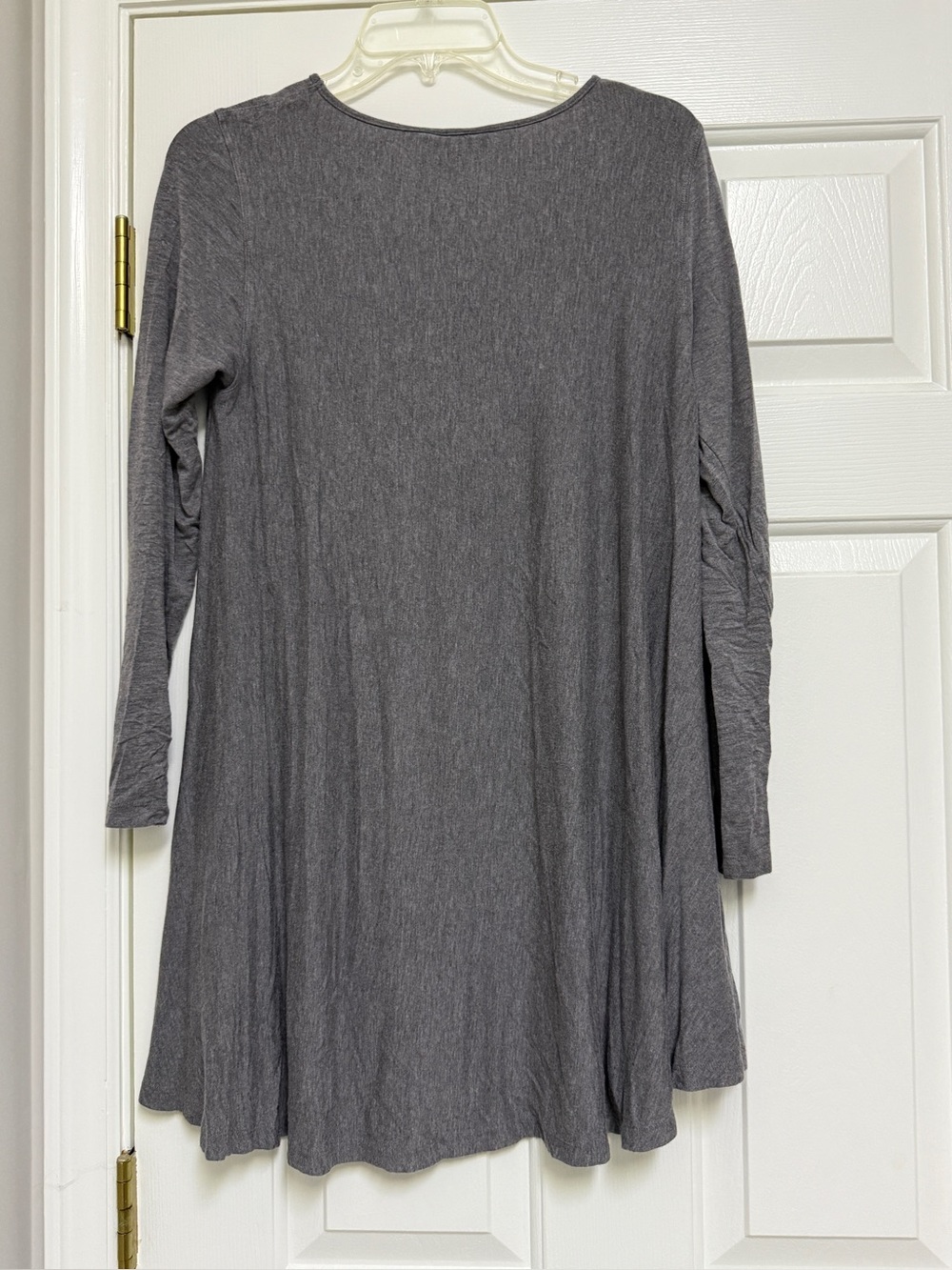 Multiples Gray Long Sleeve Swing Dress